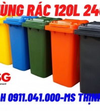 Phân phối thùng rác 120lit 240lit 660lit, thùng rác inox